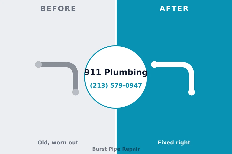 Before and after: plumbing repair Altoona, IA